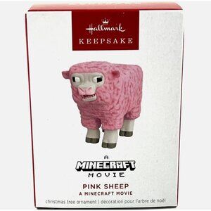 New 2025 Hallmark Christmas Ornament A Minecraft Movie Pink Sheep
